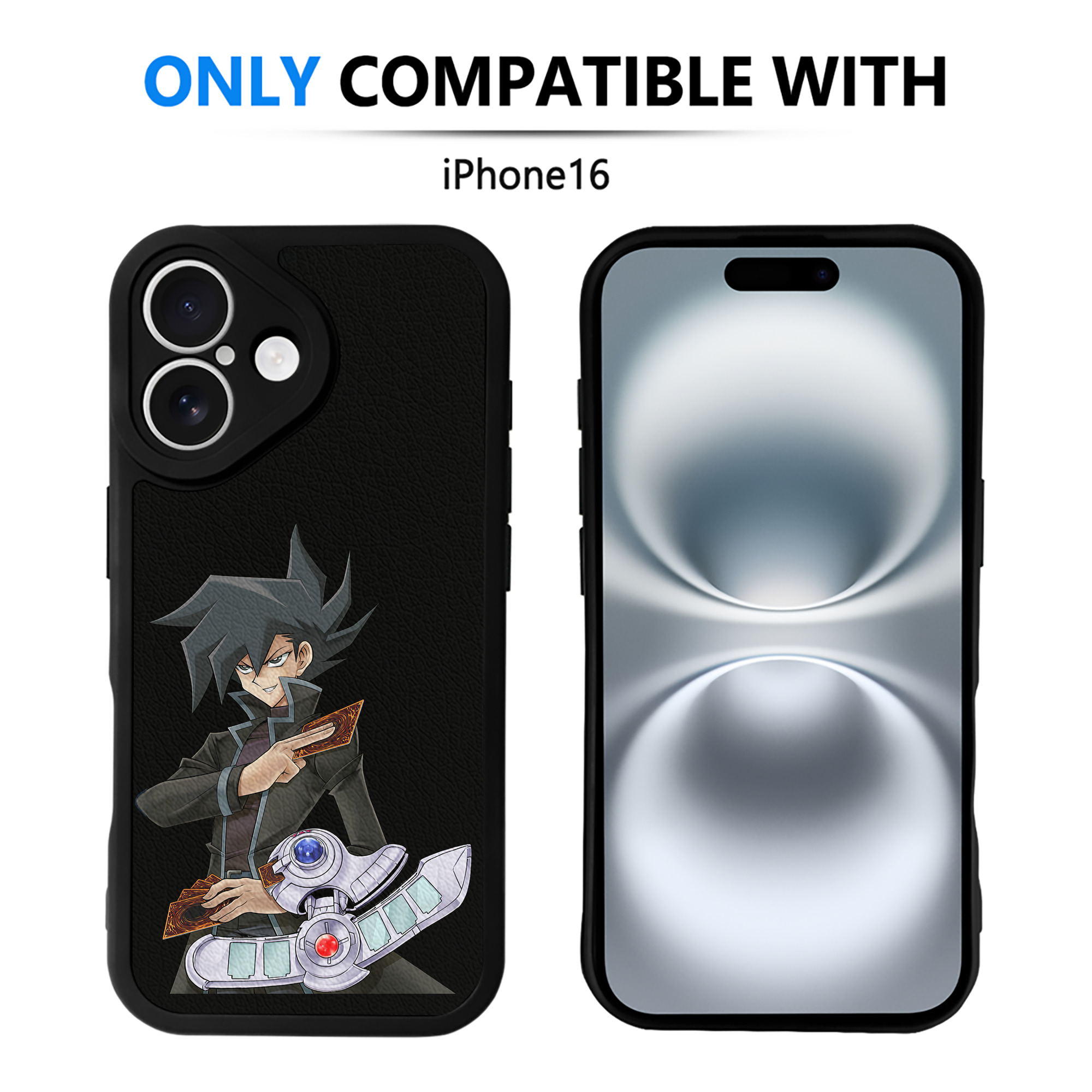 遊☆戯☆王 Yu-Gi-Oh! 【iPhone 16シリーズ対応】シリコンスマホケース（レザー調） 材質：シリコン